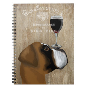 Hund Au Vin Boxer Notizblock