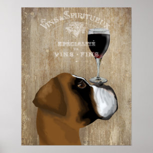 Hund Au Vin Boxer Poster