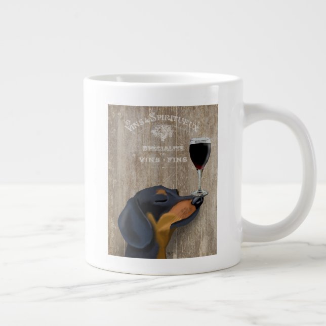 Hund Au Vin Dackel Jumbo-Tasse (Rechts)