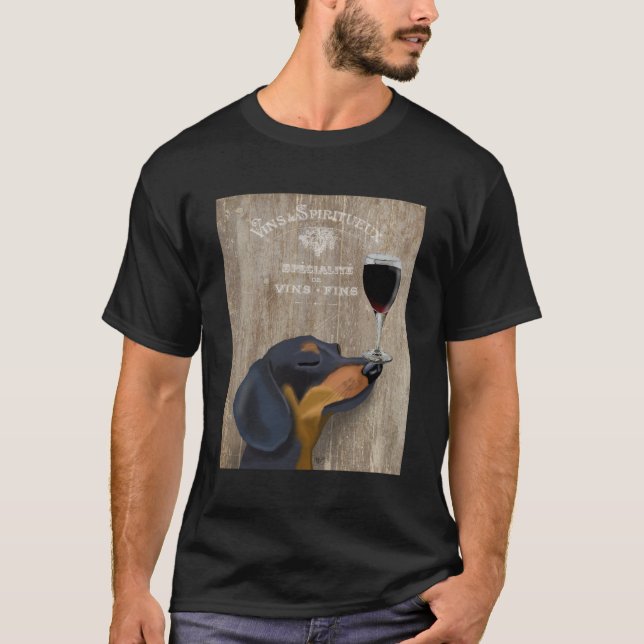Hund Au Vin Dackel T-Shirt (Vorderseite)