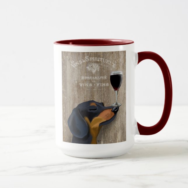Hund Au Vin Dackel Tasse (Rechts)