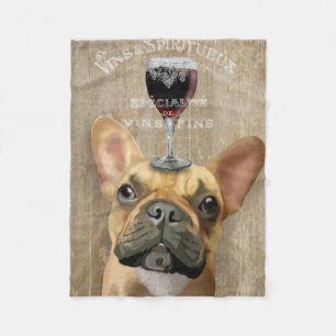 Hund Au Vin, Französischer Bulldog Fleecedecke