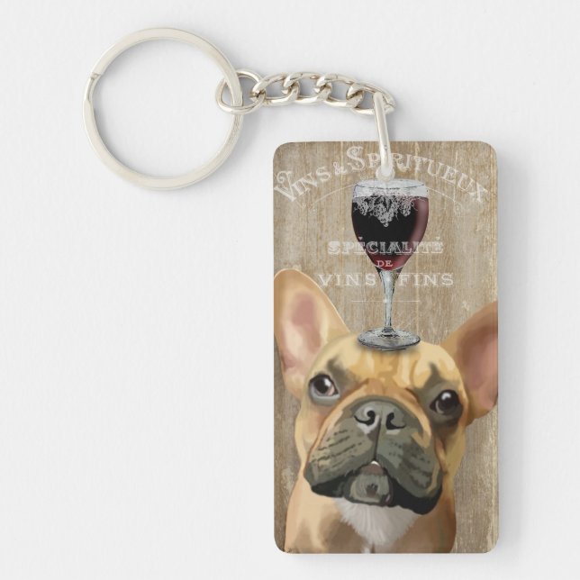 Hund Au Vin, Französischer Bulldog Schlüsselanhänger (Vorderseite)