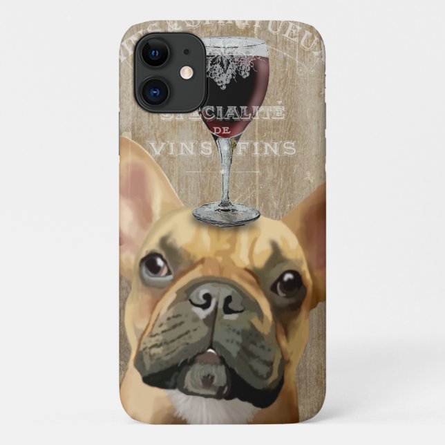 Hund Au Vin, Französischer Bulldogge Case-Mate iPhone Hülle (Rückseite)