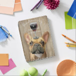 Hund Au Vin, Französischer Bulldogge iPad Pro Hülle<br><div class="desc">Dog Au Vin,  French Bulldog von Fabfunky. Ein französischer Bulldog mit Wein. | 191809D</div>