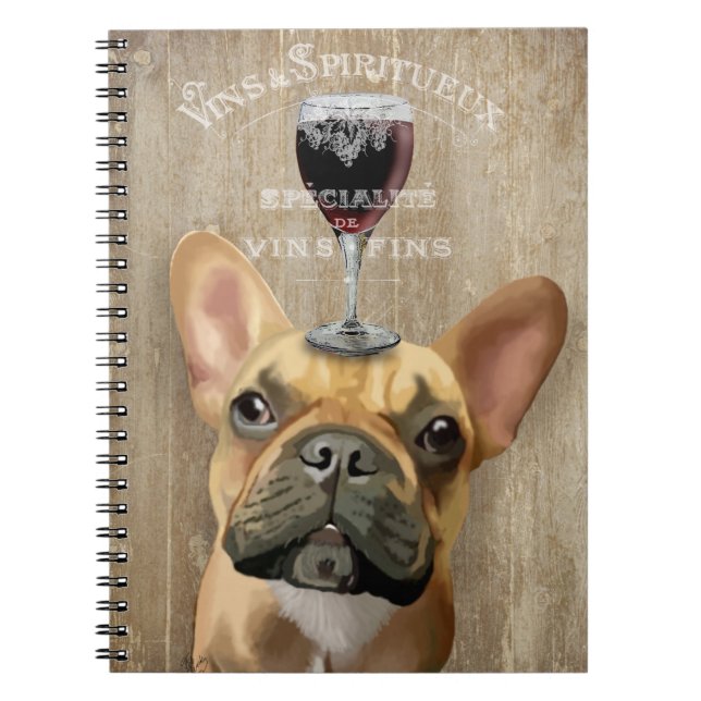 Hund Au Vin, Französischer Bulldogge Notizblock (Vorderseite)