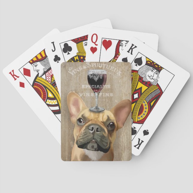 Hund Au Vin, Französischer Bulldogge Spielkarten (Rückseite)