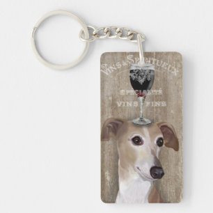 Hund Au Vin Greyhound Schlüsselanhänger