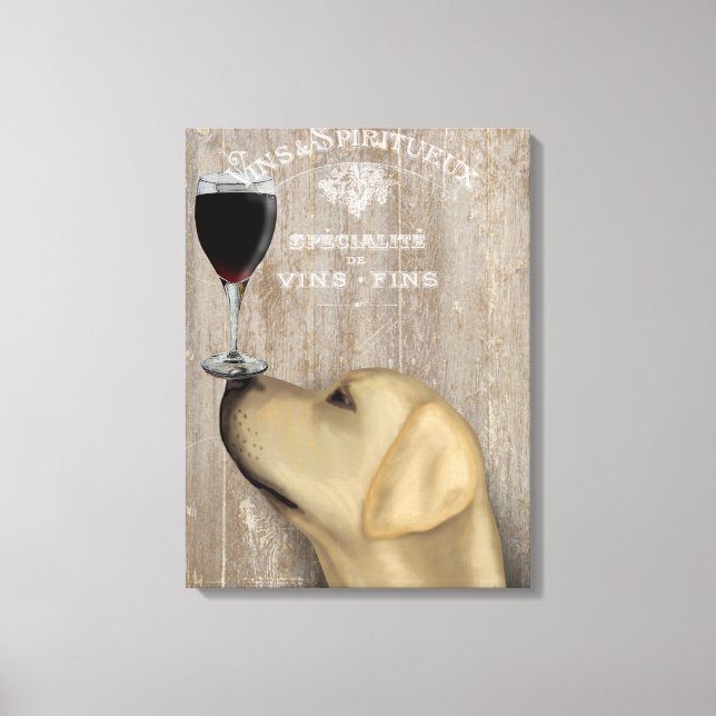 Hund Au Vin Yellow Labrador Leinwanddruck (Vorderseite)