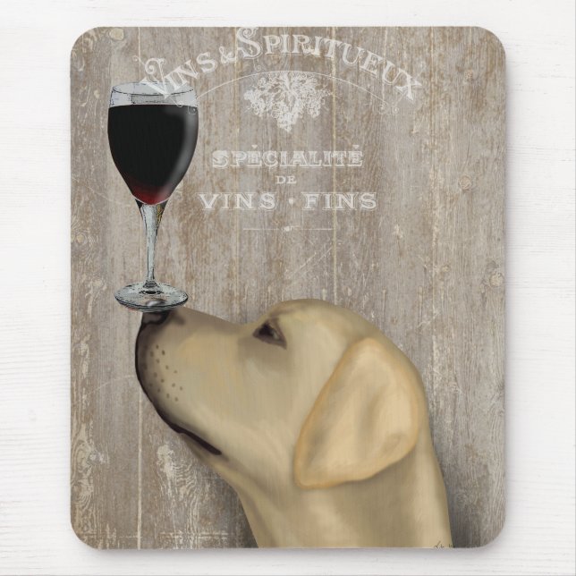 Hund Au Vin Yellow Labrador Mousepad (Vorne)