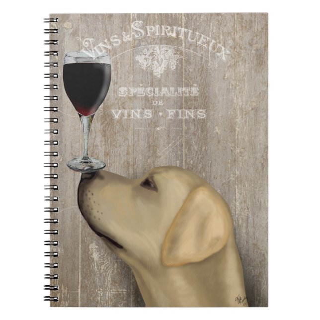 Hund Au Vin Yellow Labrador Notizblock (Vorderseite)
