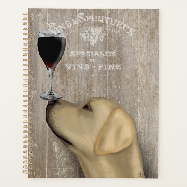 Hund Au Vin Yellow Labrador Planer (Vorderseite)