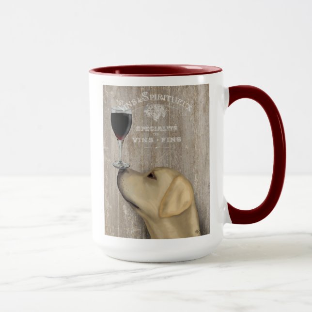 Hund Au Vin Yellow Labrador Tasse (Rechts)
