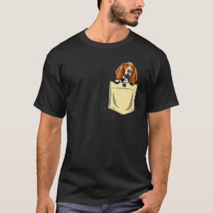 Hund auf dem Basset im Pocket Puppy T-Shirt
