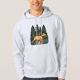 Hund auf einem Abenteuerwanderung in den Wald Hoodie