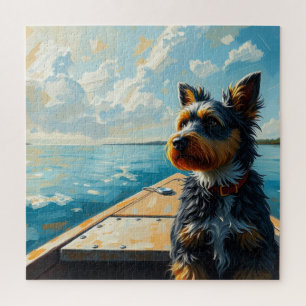 Hund auf einem Boot