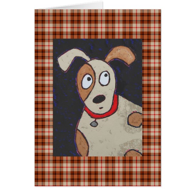 Hund auf karierter Karte (Vorne)