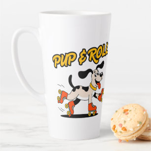 Hund auf Roller-Skaten Pup & Roll Milchtasse