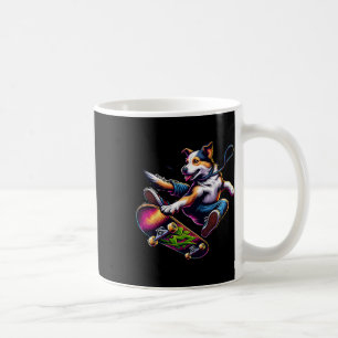 Hund auf Skateboard Lebendige Darstellung für Männ Kaffeetasse