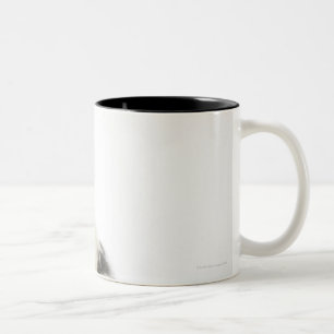 Hund auf Weiß 104 Zweifarbige Tasse