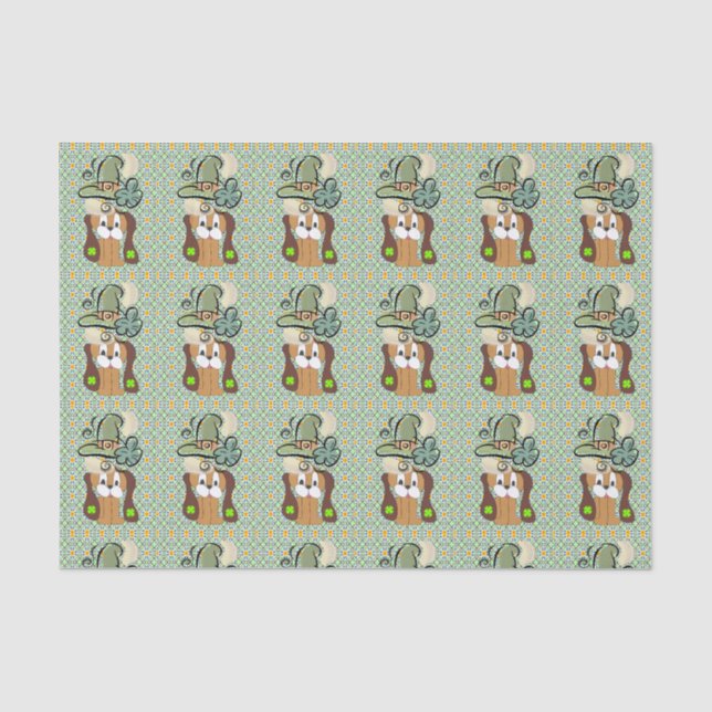 Hund aus dem Tissue Paper Saint Patrick Seidenpapier (Vorderseite)