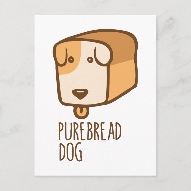 Hund aus reinem Brot Postkarte (Vorderseite)