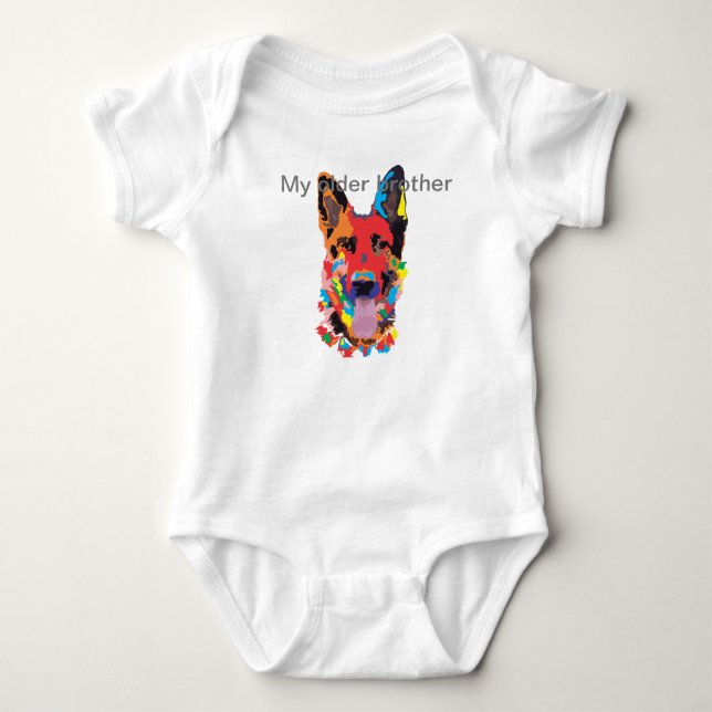 Hund Baby Strampler (Vorderseite)