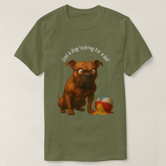 Hund Ball 01 T-Shirt (Design vorne)