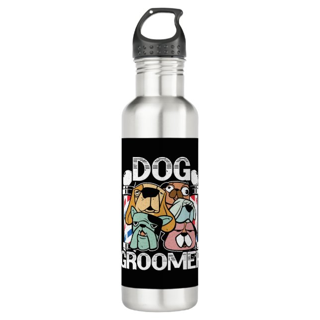 Hund Barber Pet Groomer Pet Salon Fur Künstler Edelstahlflasche (Vorderseite)