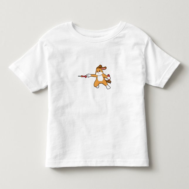Hund bei Darts mit Dart.PNG Kleinkind T-shirt (Vorderseite)