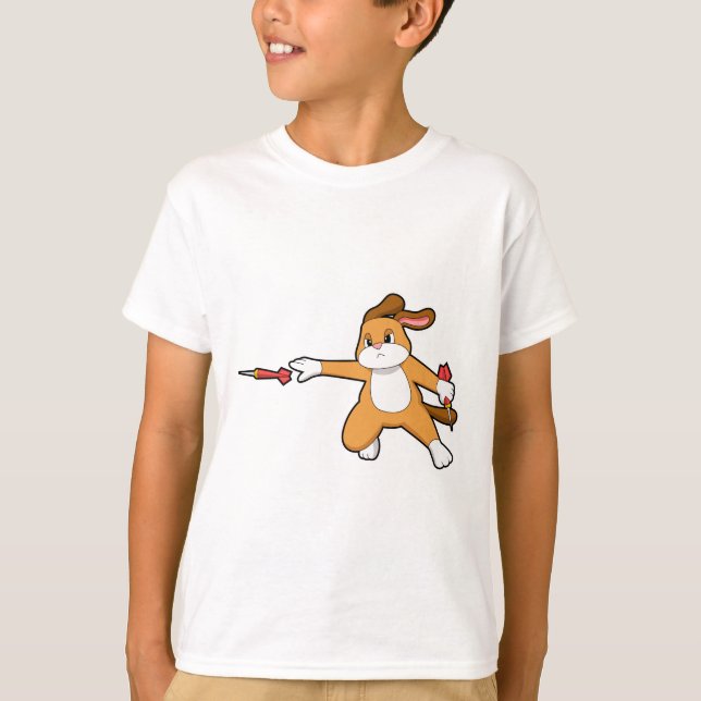 Hund bei Darts mit Dart.PNG T-Shirt (Vorderseite)