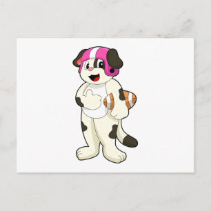 Hund bei Fußball-Sportveranstaltungen Postkarte