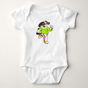 Hund beim Laufen Baby Strampler