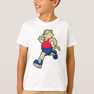 Hund beim Laufen mit Brille T-Shirt