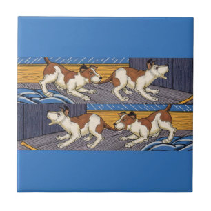 Hund beißt Hund. Fliese