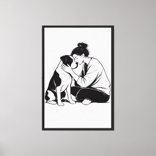 Hund & Besitzer Liebe Leinwanddruck