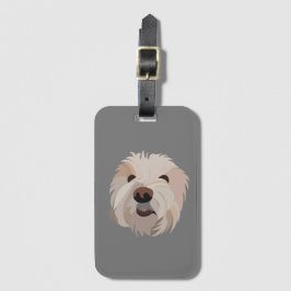 Hund Bichon Frise Niedlich Hund Gepäckanhänger