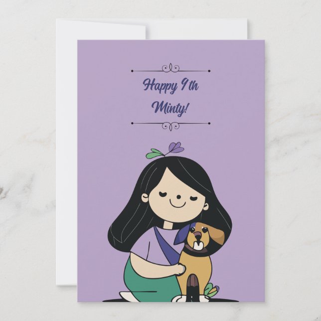 Hund Birthday Einladung (Vorderseite)