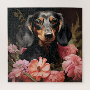 Hund Blüten Puzzle 3