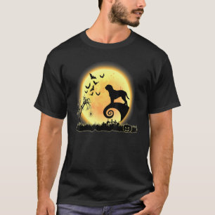 Hund Bordeaux Beängstigend und Mond Halloween Cos T-Shirt