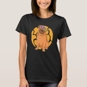 Hund Botanik Blumen Süß Tier Haustier Hundebesitz T-Shirt