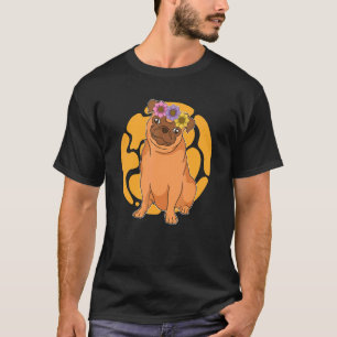 Hund Botanik Blumen Süß Tier Haustier Hundebesitze T-Shirt