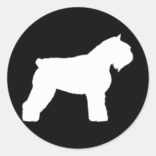 Hund Bouvier DES Flandres Runder Aufkleber
