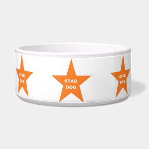 Hund Bowl Star Hund auf Orange Star Napf