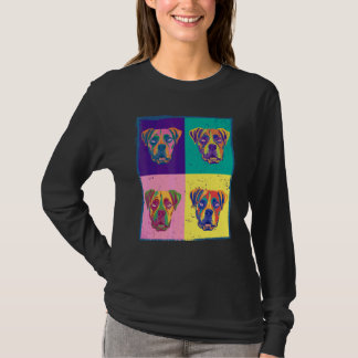 Hund Boxer Haustier Tier Malerei Grafik T-Shirt