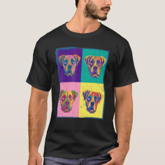 Hund Boxer Haustier Tier Malerei Grafik T-Shirt