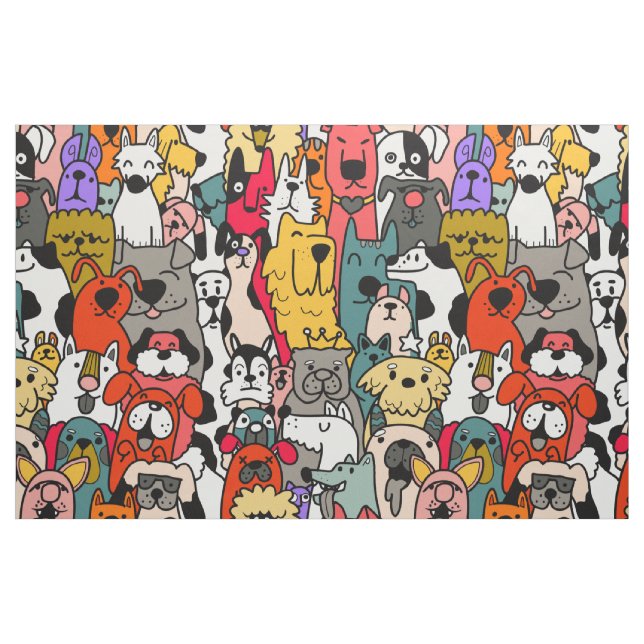 Hund bricht Farbe nahtlos Stoff (Yard (91,4 cm))