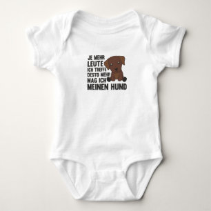 Hund Brown Labrador mag Menschen nicht Baby Strampler