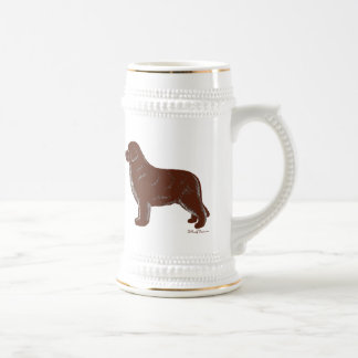 Hund Browns Neufundland Bierglas