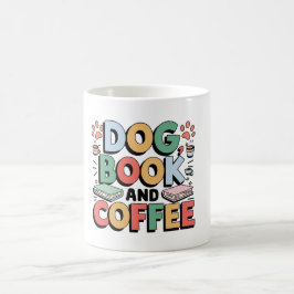 Hund, Buch und Kaffee Kaffeetasse